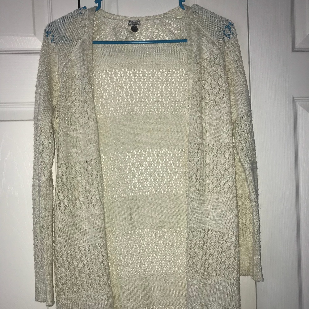 Kids crocheted white sweater